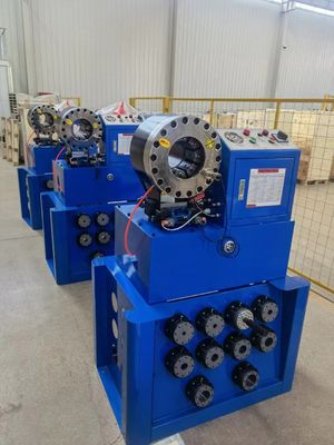 6-38mm ارتفاع ضغط خرطوم آلة العقص المكشكش الهيدروليكية 1-1.5 بوصة مع تغيير القالب السريع