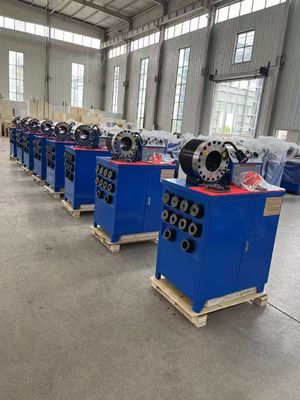 سعر جيد 2 بوصة الطراز العالي اللون الأزرق 10 يموت الهيدروليكية خرطوم آلة التشنج مع 600T قوة التشنج الانترنت