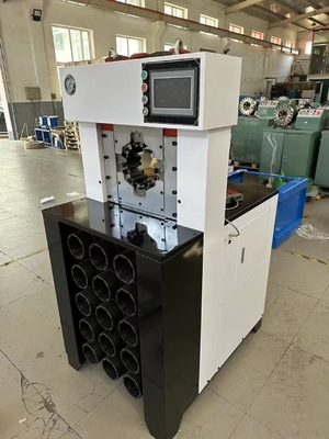 سعر جيد 3 بوصة الهيدروليكية خرطوم محطم آلة مع 15 يموت 6-76mm التحكم في اللوحة الانترنت