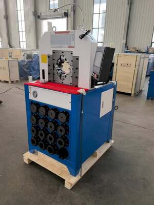 3 Inch Super Thickness Model 220v/380v Hydraulic Hose Crimping Machine PLC/botton Control System 2800KN Crimper Force And 6-76mm Crimping Range 15 Dies For Hydraulic Applications