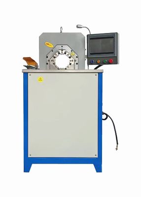 سعر جيد PLC 2 بوصة هيدروليكي خرطوم أنبوب الضغط آلة لولب هيدروليكي خط الصحافة واسعة الافتتاح رئيس الانترنت