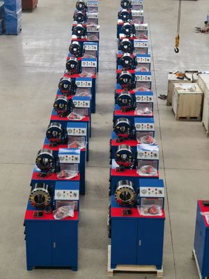 سعر جيد 6-51mm الفرامل خرطوم العقص آلة 3KW الهواء الفرامل خرطوم المكشكش مع لوحة متعددة الوظائف الانترنت