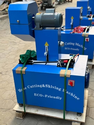 سعر جيد 2 بوصة 4 طبقة 220 فولت خرطوم قطع و Skiving آلة مع تحكم زر الانترنت