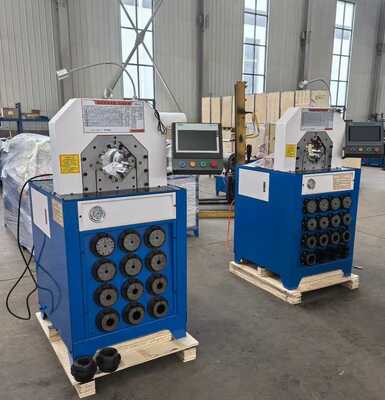 سعر جيد 3 بوصة 6-76 ملم الهيدروليكية خرطوم محطم آلة مع 15 يموت وتصميم القالب تغيير سريع للضغط على خرطوم فعالة الانترنت