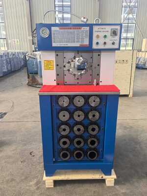 سعر جيد آلة تجعيد خراطيم الهيدروليكية لنظام التحكم بالزر مع نطاق تجعيد 6-76 مم وفتحة قصوى 165 مم لتجعيد فعال الانترنت