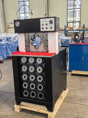 سعر جيد آلة تجعيد خراطيم الهيدروليكية بالتحكم بالأزرار مع نطاق تجعيد 6-76 مم وفتحة قصوى 165 مم الانترنت