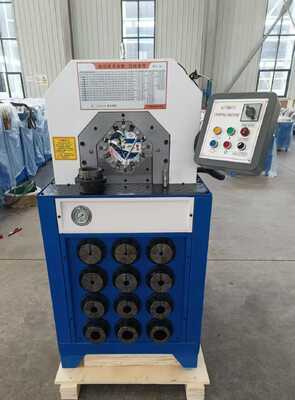 آلة تجعيد خراطيم هيدروليكية مقاس 3 بوصة 6-76 مم مع 15 قالبًا قابلاً للتبديل ونظام تحكم بالأزرار