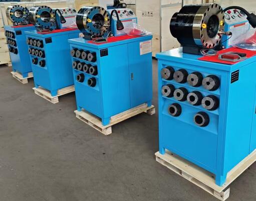 سعر جيد آلة تجعيد الخراطيم المطاطية بقوة 2 بوصة ذات طراز أعلى 600T مع نطاق 6-51 مم و10 قوالب قابلة للتبديل لمكشكش الخراطيم الهيدروليكية الانترنت