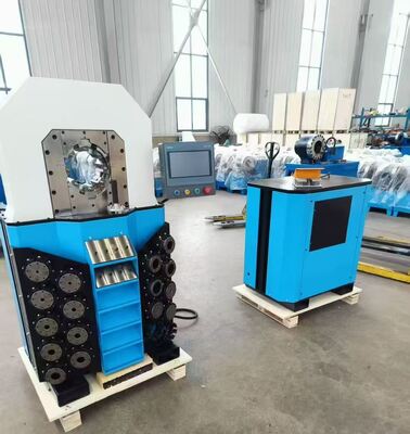سعر جيد خدمة OEM آلة تجعيد خراطيم هيدروليكية بدقة 0.01 مم بنطاق تجعيد 6-102 مم و 16 قالبًا الانترنت