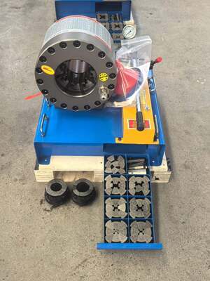 سعر جيد Up To 51mm Blue Color High Efficiency 600 Ton Pressure Force Manual Hose Crimping Machine No Power Needed From 6-51mm Crimping Range 2 Inch And 10 Interchangeable Dies For Hydraulic Applications الانترنت