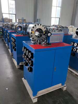سعر جيد 2 بوصة 600T 31.5Mpa مطاط أنابيب المكسرة آلة نموذج أعلى اللون الأزرق 3kw / 4kw نظام تحكم زر المحرك 220v / 240v / 380v / 415v الجهد مع 6-51mm مساحة المكسرات و 10 محولات قابلة للتبادل online